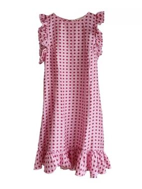 Lisou Pink Dress with Red Lip Print